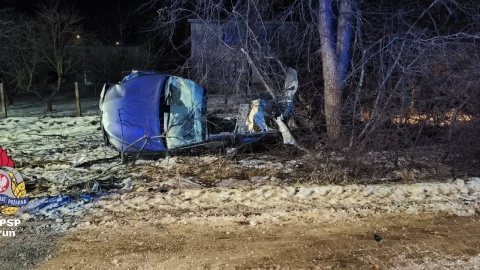 Wypadek na DK 10 w Lubiczu Górnym. / Fot. KM PSP w Toruniu