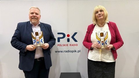 Żaneta Walentyn i Michał Słobodzian z nagrodami Rady Programowej Polskiego Radia PiK/fot. Izabela Langner