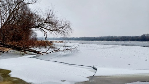 Wisła w bydgoskim Fordonie jest skuwana lodem/fot. Dorota Witt