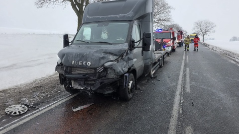 Wypadek w Czeczewie pod Radzyniem Chełmińskim/fot. Komenda Wojewódzka PSP/Facebook