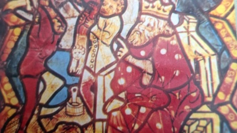 Nasi reporterzy, Michał Zaręba i Robert Duliński kontynuują śledztwo w sprawie zaginionych toruńskich witraży. Dotarli do prywatnych notatek pana Edwarda Kwiatkowskiego, który współtworzył pracownię witraży przy Toruńskim UMK/fot. Robert Duliński