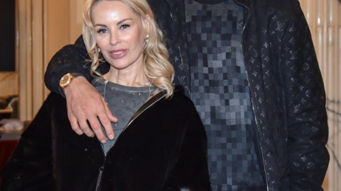 Zlatan Ibrahimovic z żoną Heleną. Otwarcie 25. zimowych igrzysk olimpijskich w Mediolanie/PAP/EPA/MATTEO CORNER