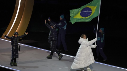 Delegacja Brazylii. Otwarcie 25. zimowych igrzysk olimpijskich w Mediolanie /fot. NEIL HALL