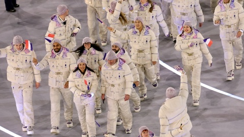 Delegacja Francji. Otwarcie 25. zimowych igrzysk olimpijskich w Mediolanie /fot. PAP/EPA/TERESA SUAREZ