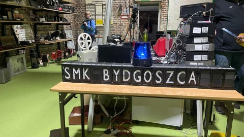 Zimowe zwiedzanie Izby Tradycji Kolei. / Fot. Natasza Trzebuchowska