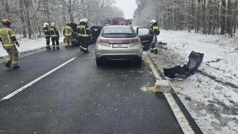 Wypadek na DK 10/ Fot. Heron15 Pomoc Drogowa Bydgoszcz 24h Andruszczenko Krystian 501337500