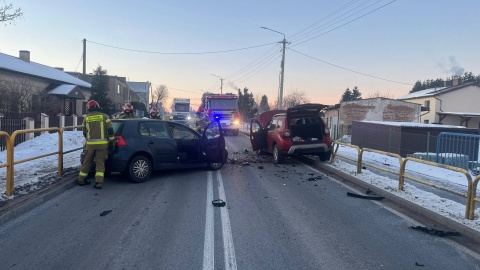 Wypadek w Świerkocinie na DK55. / Fot. KM PSP w Grudziądzu