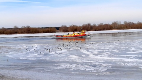 Lodołamacze zbliżają się do Torunia/fot. Henryk Żyłkowski