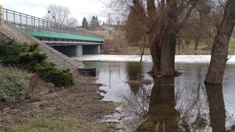 Drwęca osiągnęła dziś w podtoruńskim Elgiszewie stan alarmowy/Fot. Michał Zaręba