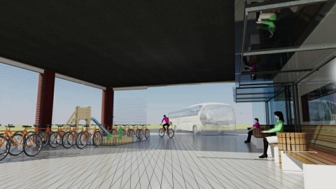 Wizualizacja nowego dworca autobusowego w Rypinie/fot. Urząd Marszałkowski Województwa Kujawsko-Pomorskiego