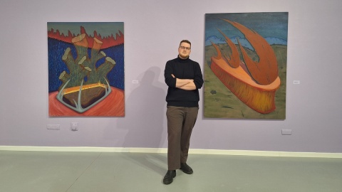 Hubert Dolinkiewicz w Galerii Miejskiej bwa w Bydgoszczy/fot. Bogumiła Wresiło