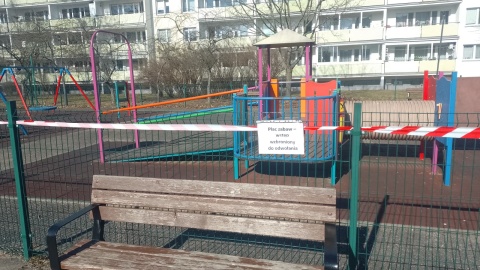 Plac zabaw został zamknięty do odwołania/fot. Michał Zaręba