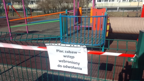 Plac zabaw został zamknięty do odwołania/fot. Michał Zaręba