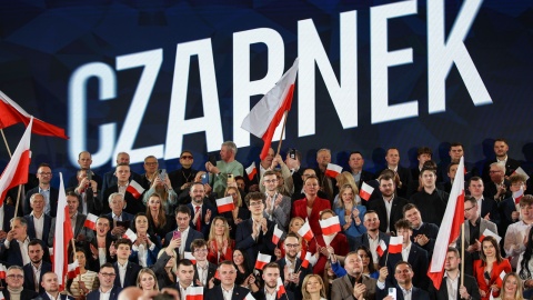 Podczas konwencji PiS w Krakowie Jarosław Kaczyński ogłosił nazwisko kandydata swojej partii na premiera. Jest nim Przemysław Czarnek./fot. PAP/Łukasz Gągulski