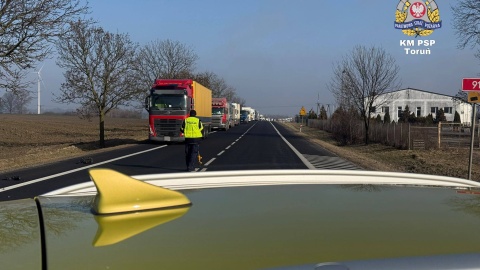 Wypadek w Kończewicach w gminie Chełmża/ fot. Krzysztof Bajbak, KM PSP Toruń