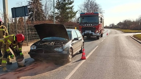 Wypadek na ul. Chełmińskiej w Grudziądzu. / Fot. KM PSP w Grudziądzu