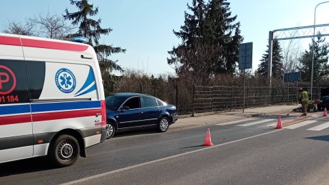 Wypadek na ul. Chełmińskiej w Grudziądzu. / Fot. KM PSP w Grudziądzu