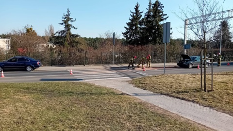 Wypadek na ul. Chełmińskiej w Grudziądzu. / Fot. KM PSP w Grudziądzu
