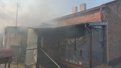 Pożar domu w Zagorzycach/fot. materiały strażaków z Radziejowa