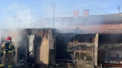 Pożar domu w Zagorzycach/fot. OSP KSRG Piotrków Kujawski, Facebook