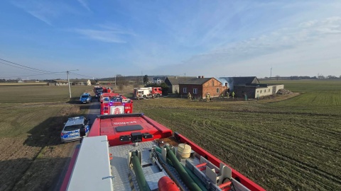 Pożar domu w Zagorzycach/fot. OSP KSRG Piotrków Kujawski, Facebook