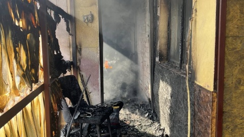 Pożar domu w Zagorzycach/fot. OSP KSRG Piotrków Kujawski, Facebook