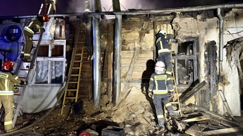 Nocny pożar w Solcu Kujawskim/fot. Facebook/OSP Solec Kujawski