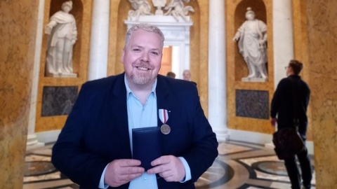 Reportażysta Polskiego Radia PiK Michał Słobodzian otrzymał odznaczenie „Dumni z Powstańców”/fot. nadesłane