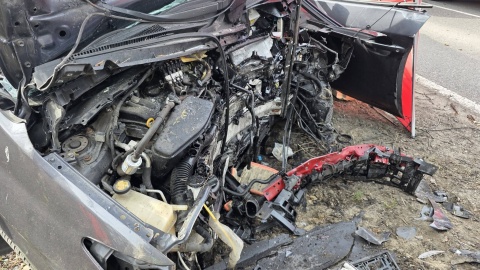 Tragiczny wypadek na DK 55/fot. Facebook/Komenda Miejska Państwowej Straży Pożarnej w Grudziądzu