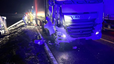 Wypadek na DK 10 w Emilianowie/Fot. OSP Brzoza, Facebook