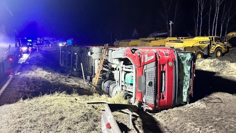 Wypadek na DK 10 w Emilianowie/Fot. OSP Brzoza, Facebook