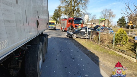 Wypadek w gminie Chełmża/Fot. Michał Fic, KM PSP Toruń, Facebook