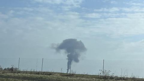 Pożaru hali produkcyjnej pianki poliuretanowej w Chełmnie/fot. Marcin Doliński