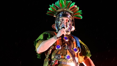 Misterium Męki Pańskiej przy inowrocławskiej tężni. / Fot. FB Powiat Inowrocławski