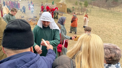 Inscenizacja scen nawiązujących do męki Jezusa Chrystusa w Fordonie. / Fot. Natasza Trzebuchowska