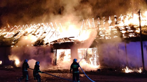 Pożar w Jarantowicach/fot. OSP Choceń