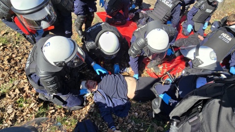 Bydgoscy policjanci zorganizowali praktyczne szkolenie na terenie Stadionu Miejskiego przy ul. Sportowej 2 w Bydgoszczy/Fot. KWP w Bydgoszczy