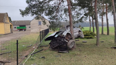 Do zdarzenia doszło po godz. 11.30 w miejscowości Narty/Fot. OSP Morzyce