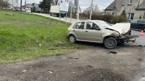 Wypadek niedaleko Gniewkowa (pow. inowrocławski)/fot. Policja w Inowrocławiu