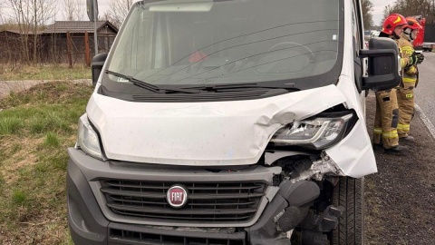 Wypadek na DK 67 w miejscowości Łochocin/fot. KP PSP Lipno