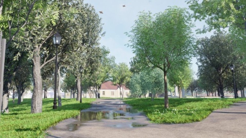 W Wagańcu w powiecie aleksandrowskim zostanie odbudowany dwór, który spłonął w latach 90-tych/Wizualizacja, projekt Archi-Graf, nadesłane: UG Waganiec