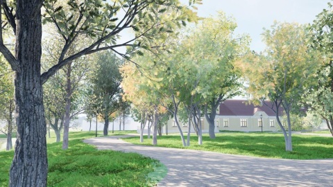 W Wagańcu w powiecie aleksandrowskim zostanie odbudowany dwór, który spłonął w latach 90-tych/Wizualizacja, projekt Archi-Graf, nadesłane: UG Waganiec