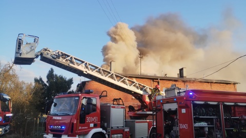 Działania strażaków trwają/fot. KM PSP Bydgoszcz