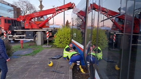 Wykolejenie tramwaju linii nr 3/fot. Marcin Kupczyk