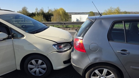 Wypadek w Grudziądzu. Zderzyło się pięć pojazdów/fot. Komenda Miejska Państwowej Straży Pożarnej w Grudziądzu