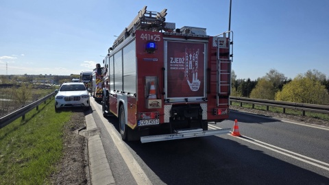 Wypadek w Grudziądzu. Zderzyło się pięć pojazdów/fot. Komenda Miejska Państwowej Straży Pożarnej w Grudziądzu