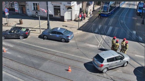 Zdjęcie z miejsca zdarzenia na skrzyżowaniu ulic Chodkiewicza i Gdańskiej/fot. ITS Bydgoszcz