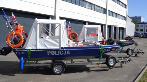 Regionalna policja otrzymała łodzie oraz drona/fot. mat. policyjne