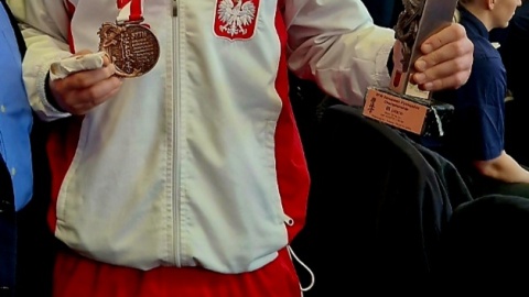 Stanisław Łukowski z podbydgoskiego Tryszczyna zdobył brązowy medal na 37. Mistrzostwach Europy w Karate Kyokushinkai/Fot. archiwum rodzinne