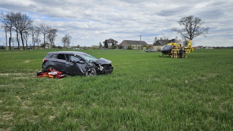 Wypadek w Rabinowie (pow. włocławski)/fot. KP PSP Włocławek